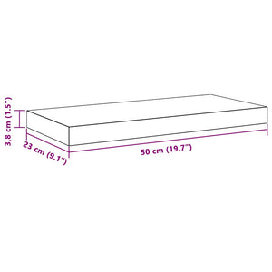 Weiße Schweberegale, 2er Set, 50 cm