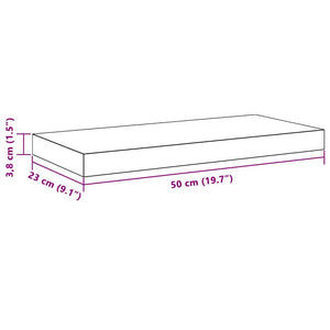 Weiße Schwebende Wandregale, 4er Set
