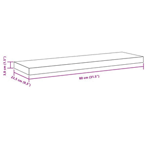Weißes Schweberegal 80 cm