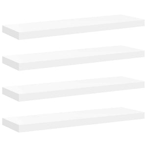 Weiße Schweberegale, 4er Set – 80 cm