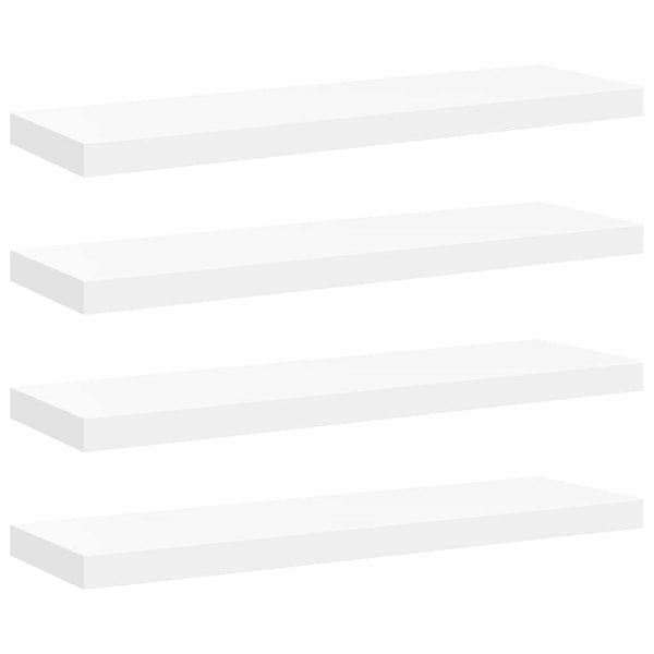 Weiße Schweberegale, 4er Set – 80 cm