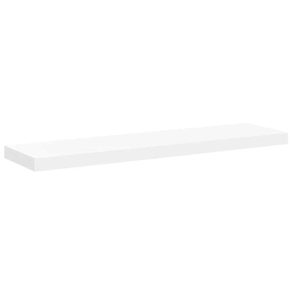 Weiße Schweberegale, 90 cm, 2er Set