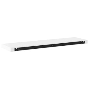 Weiße Schweberegale, 90 cm, 2er Set