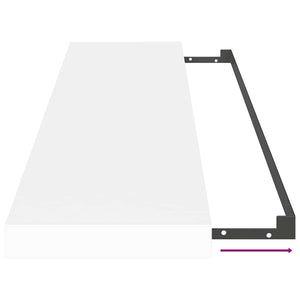 Weiße Schweberegale 90cm, 4er Set