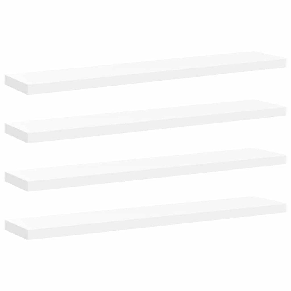 vidaXL Étagères flottantes 4 pcs Blanc 120x23,5x3,8 cm MDF