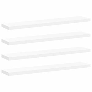Weiße Schweberegale, 4er Set, 120 cm