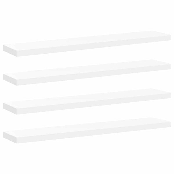 Weiße Schweberegale, 4er Set, 120 cm
