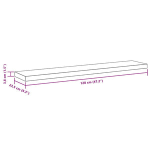 Weiße Schweberegale, 4er Set, 120 cm