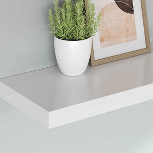 Weiße Schweberegale, 4er Set, 120 cm