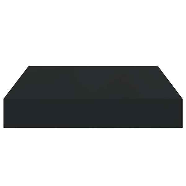 Schwarze Schwebende Wandregale, 4er Set