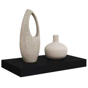 Schwebendes Wandregal Schwarz 40 cm
