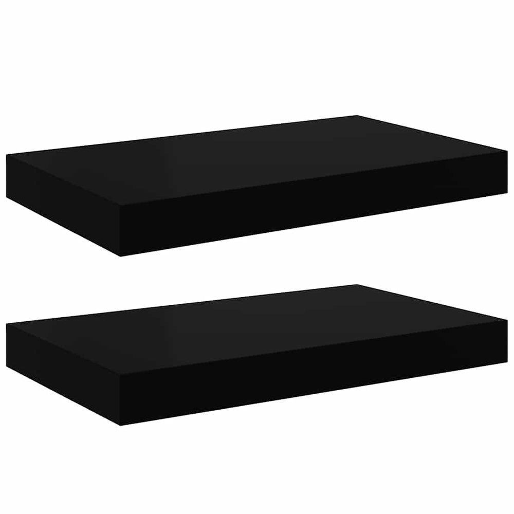 vidaXL Étagères flottantes 2 pcs Noir 40x23x3,8 cm MDF