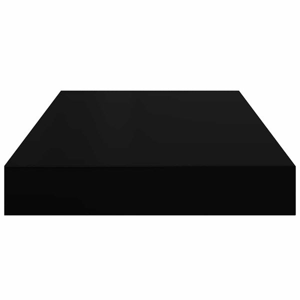Schwarze Schweberegale, 40 cm, 2er Set