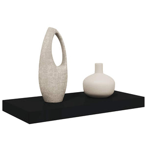 Schweberegal Schwarz, 50 cm