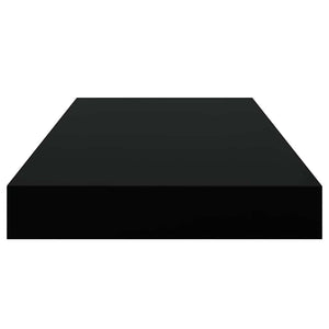 Schweberegale Schwarz 50x23 cm, 2er Set