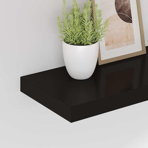 Schwarze Schweberegale, 4er Set