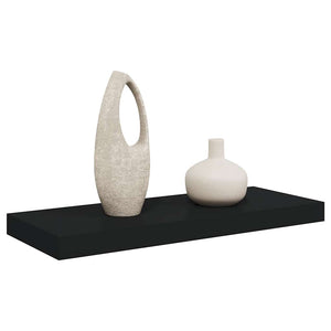 Schwebendes Wandregal Schwarz 60cm