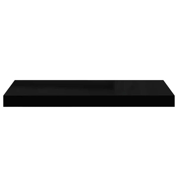 Schwebendes Wandregal Schwarz 60cm