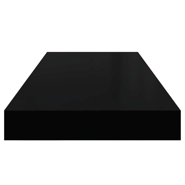 Schwebendes Wandregal Schwarz 60cm