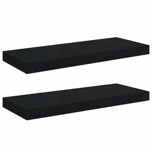 Schwarze Schweberegale, 2er Set
