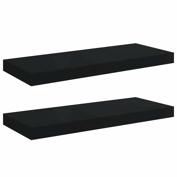 Schwarze Schweberegale, 2er Set
