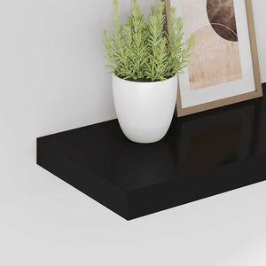 Schwarze Schweberegale, 2er Set
