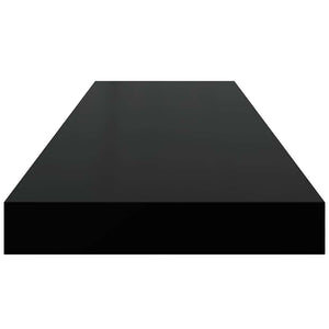 Schwarzes Schweberegal 80 cm