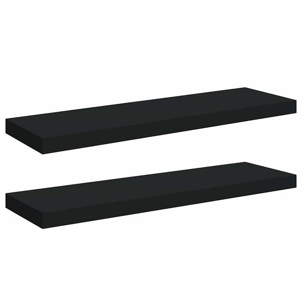 Schweberegale Schwarz 80cm 2er Set