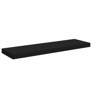 Schwarze Schweberegale, 4er Set, 80cm