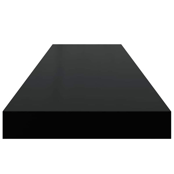 Schwarzes Schweberegal 90 cm