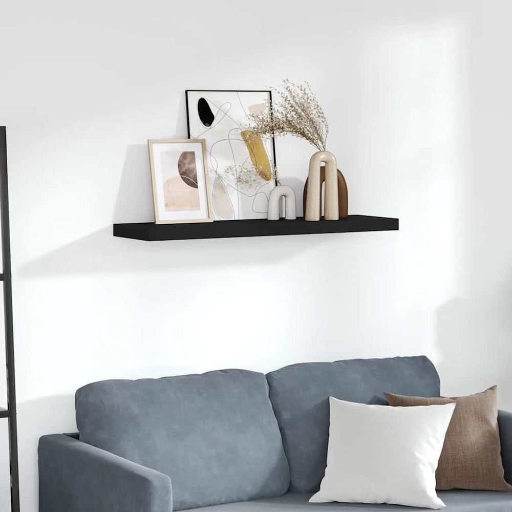 vidaXL Étagère flottante Noir 90x23,5x3,8 cm MDF