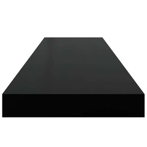 Schweberegale Schwarz, 2er Set, 90cm