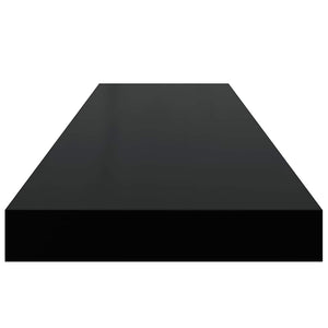 Schweberegale, 4er Set, Schwarz, 90cm