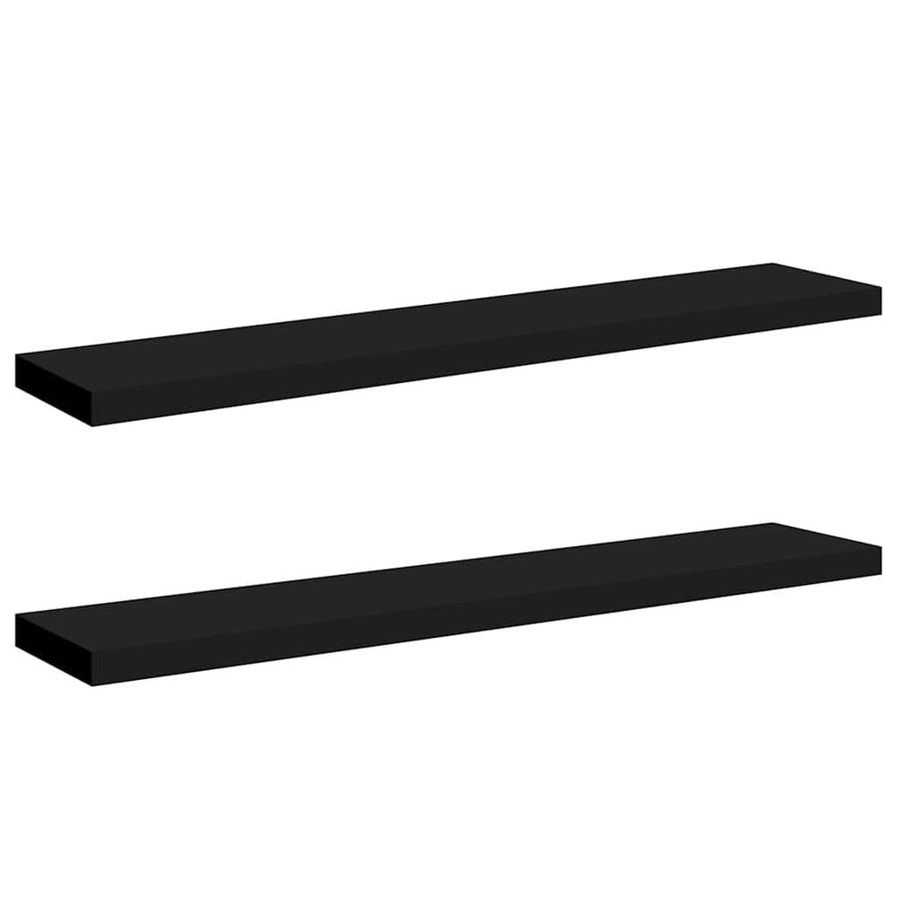 vidaXL Étagères flottantes 2 pcs Noir 120x23,5x3,8 cm MDF