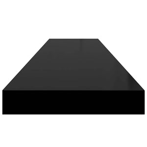 Schwarze Schweberegale, 120 cm, 2er Set