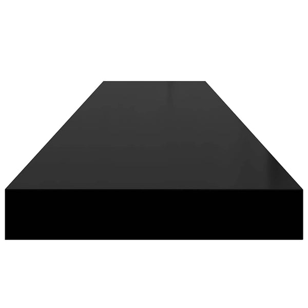 Schwarze Schweberegale, 120 cm, 2er Set