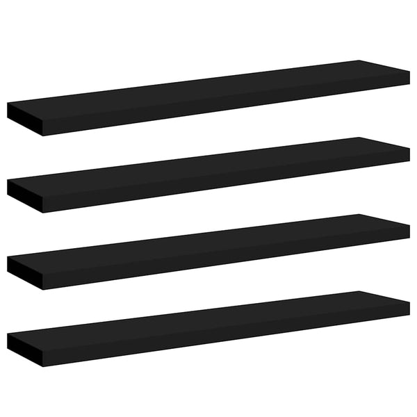 Schweberegale, 4er Set, Schwarz, 120cm