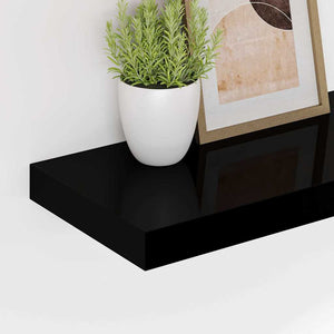 Schweberegale, 4er Set, Schwarz, 120cm