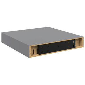 Graues Schweberegal, 23 cm MDF