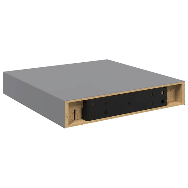 Graues Schweberegal, 23 cm MDF