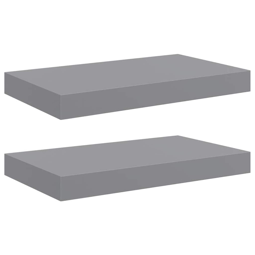 vidaXL Étagères murales flottantes 2 pcs Gris 40x23x3,8 cm MDF