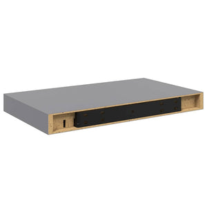 Schwebende Wandregale, 4er Set, Grau