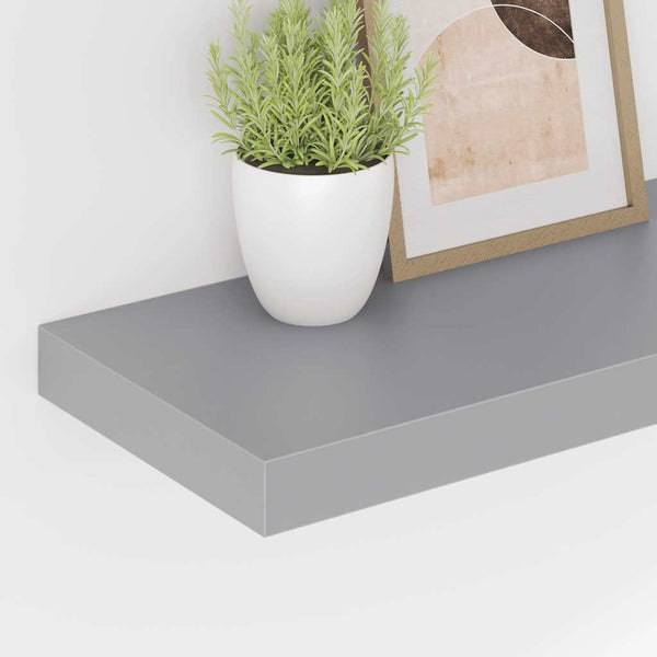 Graues Schweberegal 50 cm MDF