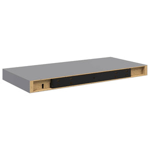 Graues Schweberegal 50 cm MDF