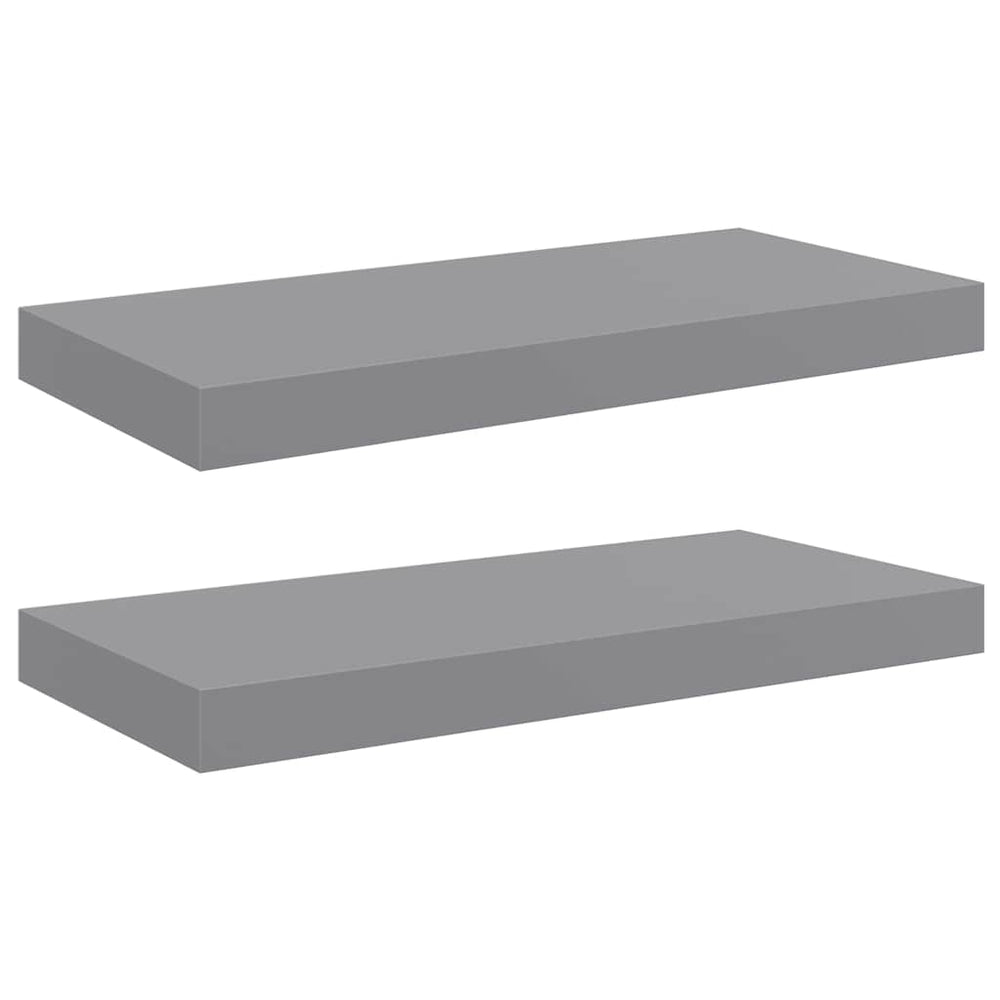 vidaXL Étagères flottantes 2 pcs Gris 50x23x3,8 cm MDF