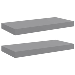 vidaXL Étagères flottantes 2 pcs Gris 50x23x3,8 cm MDF