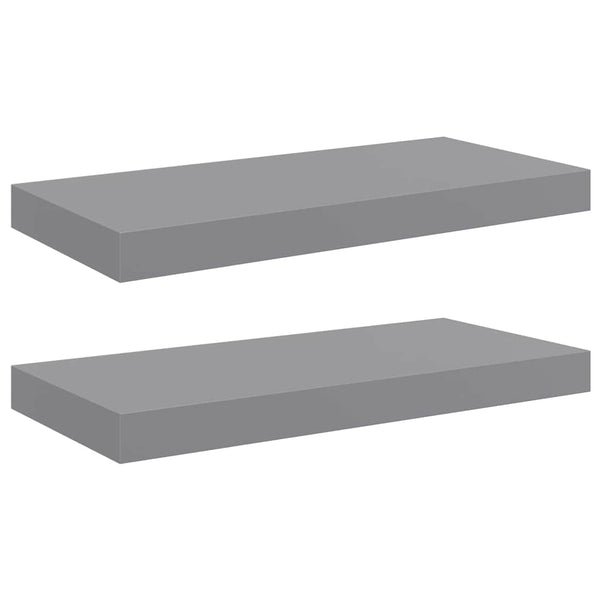 vidaXL Étagères flottantes 2 pcs Gris 50x23x3,8 cm MDF
