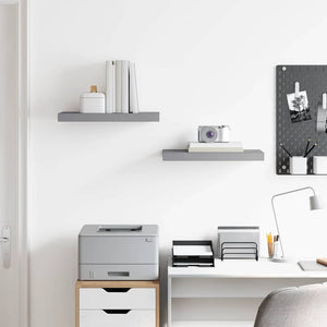 vidaXL Étagères flottantes 2 pcs Gris 50x23x3,8 cm MDF