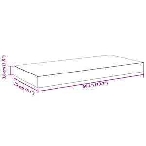 vidaXL Étagères flottantes 4 pcs Gris 50x23x3,8 cm MDF