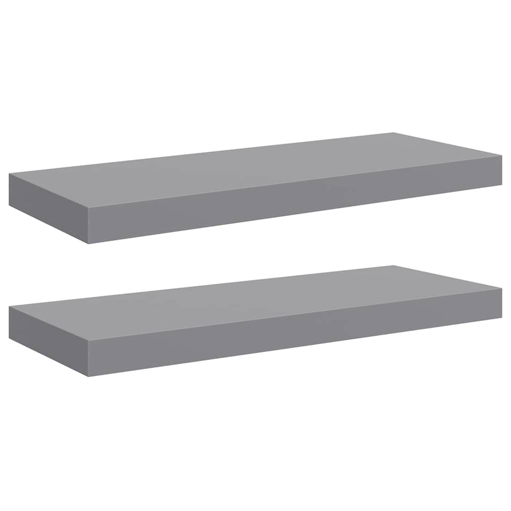 vidaXL Étagères murales flottantes 2 pcs Gris 60x23,5x3,8 cm MDF